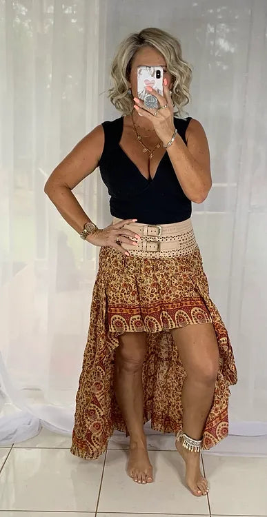 Daphne Skirt - Boho Orange