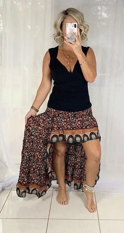 Daphne Skirt - Boho Brown